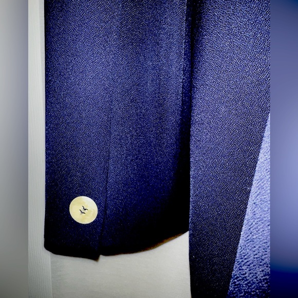 JONES NY Navy Blue Collarless Jacket Sz 14 - Picture 5 of 6